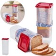 thumbnail image 5 of Yucurem Plastic Bread Keeper with Airtight Lid Bread Bin Kitchen Supplies Kitchen Storage (Red), 5 of 9