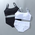 thumbnail image 2 of LYMAYTER Girls Comfortable Cotton Cami Bralette Set Soft Stretchy Matching Bra and Panty for Girls, 2 of 8