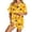 A19-Yellow, variant on Gaexia Halloween Pajamas for Women Set Two Piece Cherry Graphic Pjs Satin Princess Sleepwear Summer V Neck Short Sleeve Loungewear Relaxed Fit