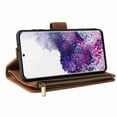 thumbnail image 2 of Galaxy S21 Plus Wallet Case, Dteck Soft Leather Zipper Wallet Case Magnetic Buckle Horizontal Flip Cover with 5 Card Slots/Photo Pocks for Samsung Galaxy S21 Plus, Brown, 2 of 6