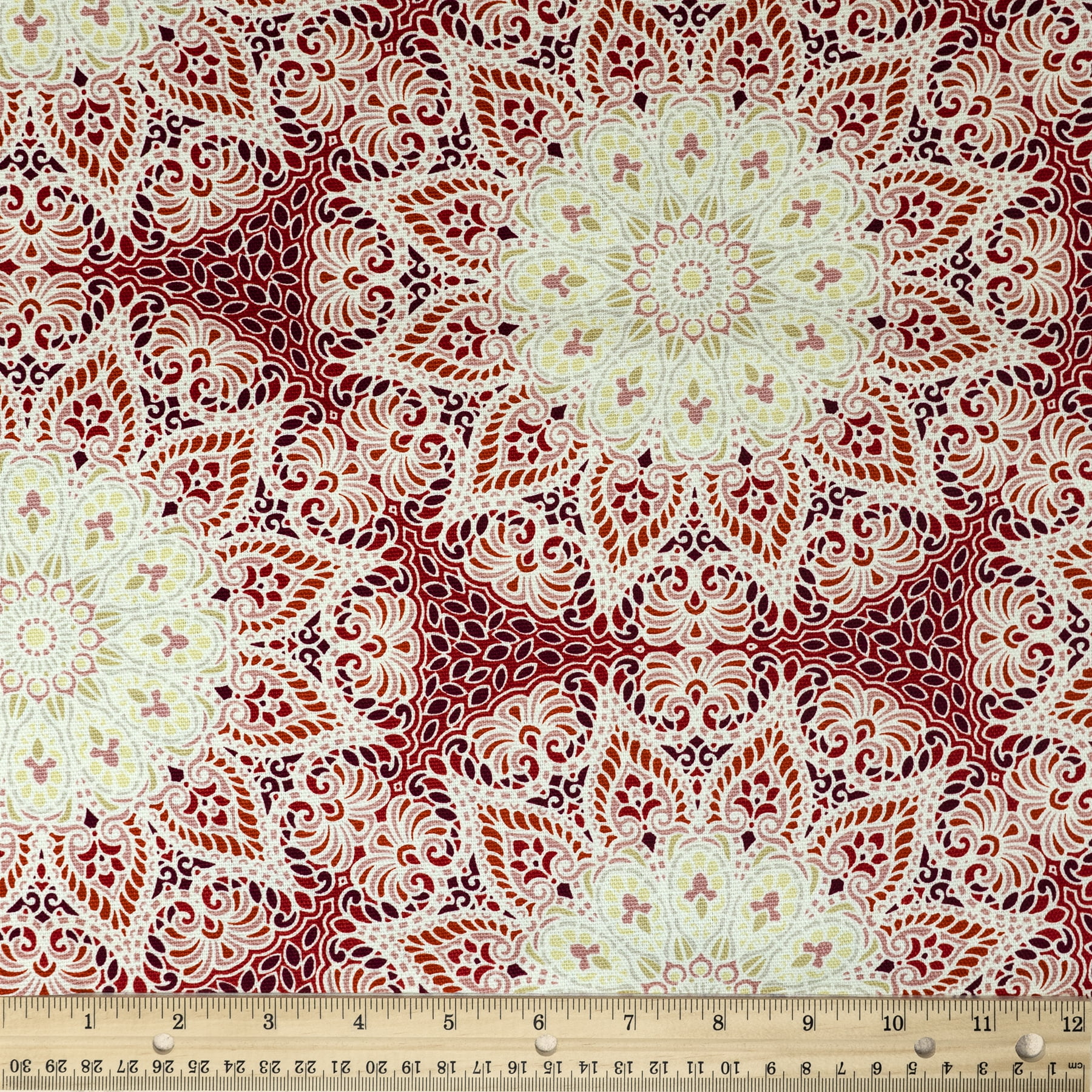 Waverly Inspirations 45' 100% Cotton Printed Sewing & Craft Fabric By the Yard, Red