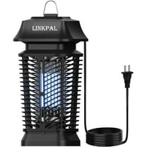 LINKPAL Backyard Waterproof Design Mosquitoes Electric Bug Zapper with Cleaning Brush, Black