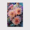 thumbnail image 2 of Dahlia Flower Canvas Wall Art 8x12 inches - Watercolor Botanical Wall Art Dahlia Flower Vintage Canvas for Bedroom, 2 of 5