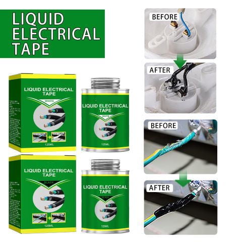 Cinta aislante líquida para cables - Sellador impermeable para aislamiento y reparación de altas temperaturas para cables dañados, proyectos de automóviles y bricolaje