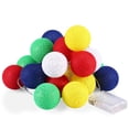 thumbnail image 5 of Cadena de luces LED de algodón con 20 bolas, 6 cm de diámetro, ideal para habitaciones de niños y cunas de bebé, con un brillo suave, 5 of 5