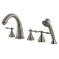 thumbnail image 1 of Three Handle Roman Tub Filler with Hand Shower, 1 of 1