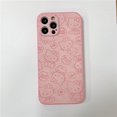 thumbnail image 1 of Funda de cuero para teléfono con patrón de prensa hello kitty lindo para iphone Xr Xs 11 12 13 14 15Pro Max Cell Cover, 1 of 4