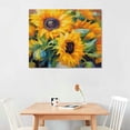 thumbnail image 2 of COMIO Blue Sunflowers Canvas Wall Art, 2 of 4