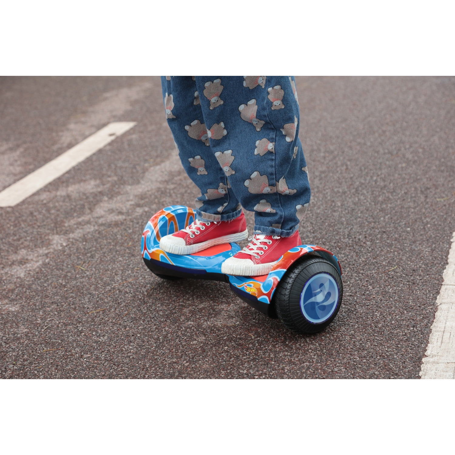 Hot Wheels Hoverboard with Light Up Wheels Blue and Red Walmart