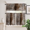 thumbnail image 6 of Spring Lake Curtain Valances Set Blue Flower Floral Eucalyptus Leaves Vintage Kitchen Curtains 24&nbsp;inch Length Rod Pocket Valance and Tiers 3 Piece Set Small Bedroom Bathroom Laundry Decor, 6 of 9