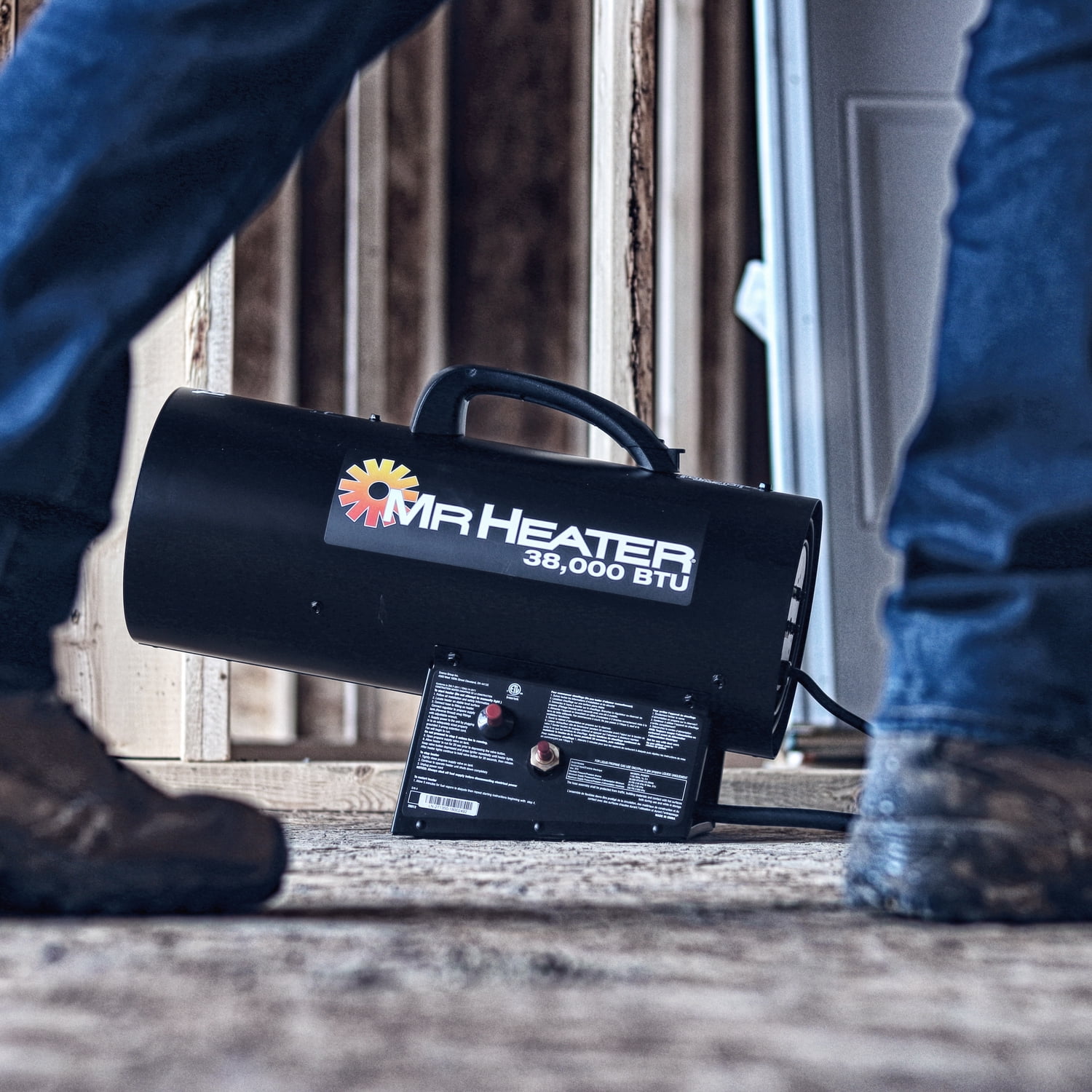 Mr. Heater MH38QFA Forced Air 38000 BTU/hr. 950 sq. ft. Forced Air LP Heater  - Walmart.com