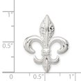 thumbnail image 2 of 925 Sterling Silver Fleur De Lis Flower Slide Pendant Charm Chain, 2 of 6