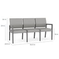 thumbnail image 2 of Pemberly Row Waiting Reception 3 Seat Tandem Seating No Center Arms in Blue, 2 of 5
