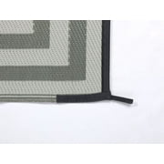 Auto Drive 9 x 12 Reversible Grey Greek Key RV Outdoor Patio Mat, Perfect for RV Patios and Garden Patios, Polypropylene