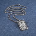 thumbnail image 3 of TEAMER Skeleton Tarot Card Necklace Stainless Steel Amulet Marigold Tarot Card Major Arcana Necklaces for Women Men, 3 of 4