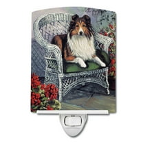 Caroline's Treasures PPP3187CNL Sheltie Patio Jewel Ceramic Night Light, 6x4x3", multicolor
