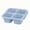 Pastel Blue, variant on Christmas 4-compartment Snack Platter, 1 Count Portable Lunch Box with Lid for Fruit & Snack, Food Storage Container for Home & Outdoor Camping, Summer for Gift, Kitchenware, Lunchbox,