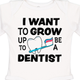 thumbnail image 4 of Inktastic I Want To Grow up To Be a Dentist Boys or Girls Long Sleeve Baby Bodysuit, 4 of 5