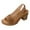 Brown, variant on Womens Chunky Block Heels Wedges Shoes Open Toe Slip On Shoes Dressy Slingback Heels for Women