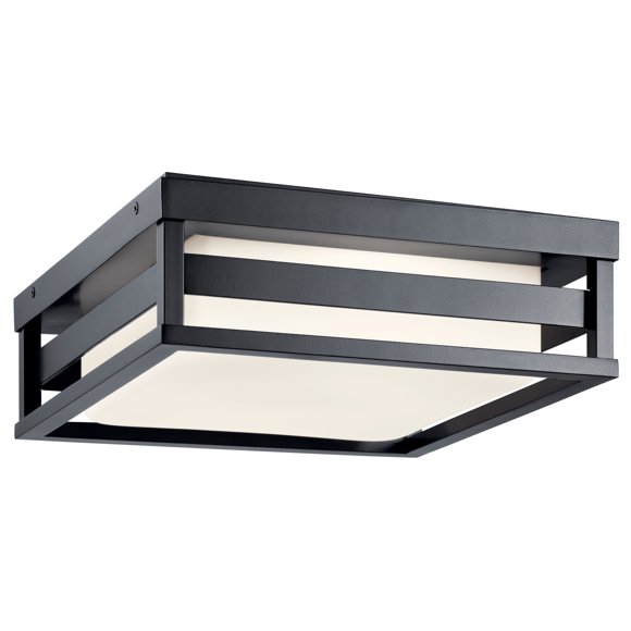 Kichler Ryler 12" LED Flush Mount Ceiling Light Fixture in Black Finish