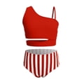 thumbnail image 4 of Shadoumai Girls Two Piece Swimsuits For Teens Tankini Bikini Cute Ruffle Beach Bathing With High Waist Bottom, 4 of 4