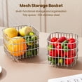 thumbnail image 3 of Fruit Basket, Stainless Steel Storage Basket, Stainless Steel Organizer Drainer, Space Saving, Easy Care, for Kitchen Countertop Storage, with Ample Space, 3 of 7