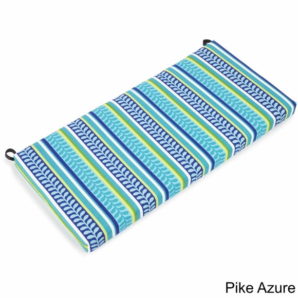 Cojín para sofá de dos plazas de poliéster hilado para exteriores de 45 x 19 pulgadas - Pike Azure Blazing Needles 945x19-REO-35