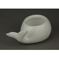 thumbnail image 3 of White Ceramic Coastal Decor Pudgy Whale Planter, 3 of 3