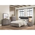 thumbnail image 1 of Topline Home Furnishings 5pc Grey Weathered Full Bed Set, 1 of 1