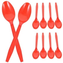 PBPBOX Pbpbox Red Plastic Spoons, Smooth and Not Easy to Deform, 80Pcs