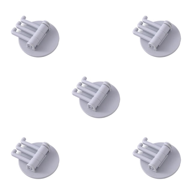 Advancent Gancho adhesivo de tres ramas Gran capacidad de carga Ganchos de barra Estante colgante Soporte para llaves de baño Estantes de Type2 NO2