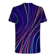 thumbnail image 3 of Lilgiuy Mens Summer T Shirts Casual Comfy Short Sleeve Crew Neck Solid Color Tops Street Fashion 3D Unrelocated Abstract Printed Design Tee for Barbecues Camping (Dark Blue,2XL), 3 of 4