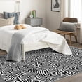 thumbnail image 3 of Black White Checkered Area Rug 2x3, Modern Trellis Rugs for Entryway Bedroom Living Room, Abstract Geometric Indoor Door Mat, Machine Washable Rug, Non Slip Soft Low Pile Home Decor Carpet 8IUp1-343, 3 of 7