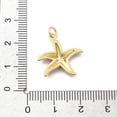 thumbnail image 2 of 7 pc Brass Enamel Pendants with Jump Ring Real 18K golden Plated Starfish Charm Seashell color 18x18x2.5mm Hole: 3mm, 2 of 3