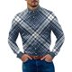 thumbnail image 1 of Camisas s Para Hombre Interior Camisa de manga larga con botón de solapa y estampado a cuadros informal para hombre (Navy, L), 1 of 5