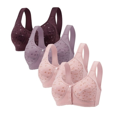 Discount Bonanza  Hollow Out Bra  Comfortable Underwire Free  Breathable Seamless  For Women  Supportive Bralette  Nursing Bras  Everyday Wear  Bra for Older Women | Pink M  Sopatenor
