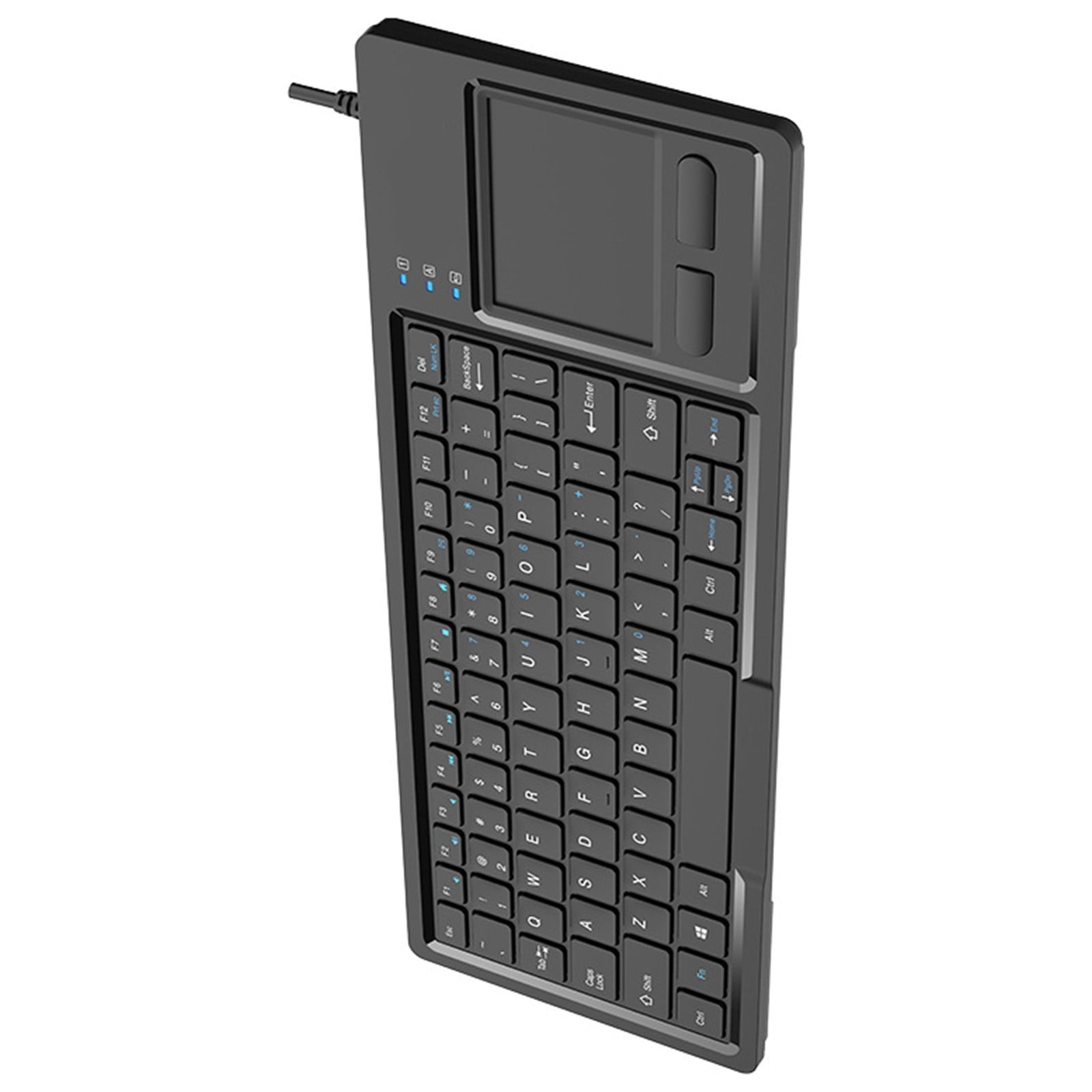 Ergonomic 78 Key USB Corded Keyboard Touch Keyboard Function Waterproof Connection For Industrial Control Typing