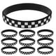thumbnail image 1 of KAKOWELY 12 pulseras de silicona con estampado a cuadros para fiestas temáticas de carreras., 1 of 4