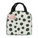 thumbnail image 1 of Easygdp Abstract Green Polka Dot Bolsa Térmica Premium - Tela Oxford Impermeable, Gran Capacidad, Bolsillo Frontal, Unisex para Trabajo, Escuela, Actividades al Aire Libre y Picnics, 1 of 8