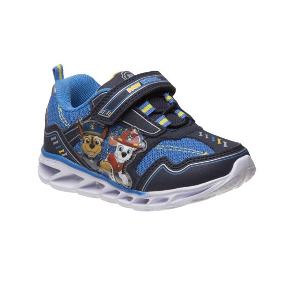 Nickelodeon Paw Patrol Boys Sneakers with Three Red Lights, Navy Blue, Size: 9