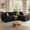 Black, variant on Gacale 97" L Shaped Cloud Couch Modular Sectional Sofa with 1 Ottoman, 4-Seat Deep Seat Sofa Modern for Living Room Apartment, Drak Gray