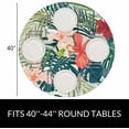 thumbnail image 2 of Hibiscus Flowers Round Tablecloth Hawaiian Tropical Plants Waterproof Oil-Proof Table Cover Table Cloth for Indoor Dining, Outdoor Picnic Parties, Camping,Fits for Table 40-44", 2 of 6