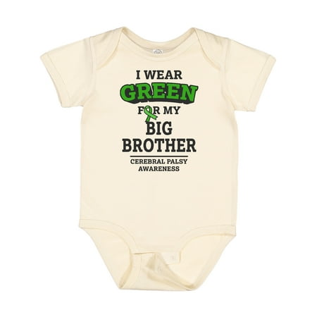 

Inktastic I Wear Green for My Big Brother for Cerebral Palsy Boys or Girls Baby Bodysuit