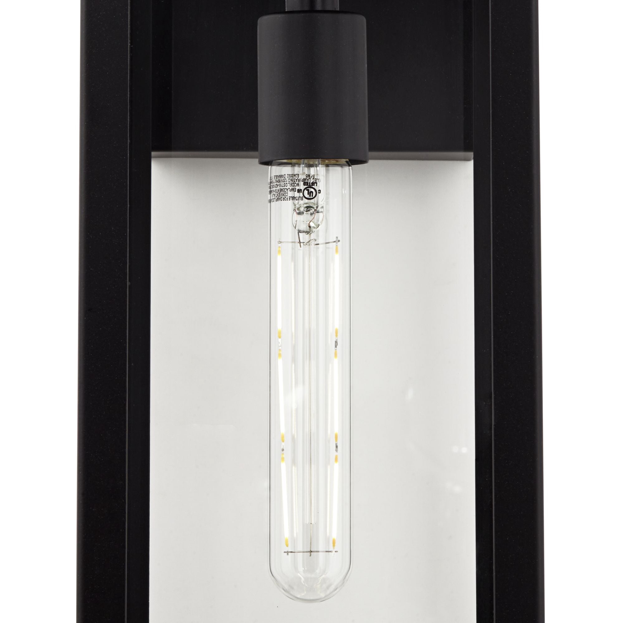 John Timberland Titan Modern Outdoor Wall Light Fixture Mystic Black 17" Clear Glass for Post Exterior Barn Deck House Porch Yard Patio Home Outside