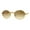 Gold Beige Brown, variant on Heavy Rhinestone Trim OG Rapper Woodgrain Arm Oval Sunglasses Gold Brown Smoke