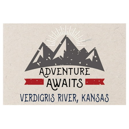 

Verdigris River Kansas Souvenir 2x3 Inch Fridge Magnet Adventure Awaits Design