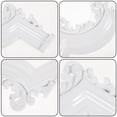 thumbnail image 2 of OULII 4 Pcs Decorative Molding Corners PVC Ceiling Decoration Indoor Use White, 2 of 8