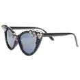 thumbnail image 4 of KAKOWELY 1 pieza de gafas de Halloween con forma de calavera para fiestas (plateadas), 4 of 4
