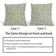 thumbnail image 6 of Sage Green and Cream Floral Pillow Covers 18x18 Inch Set of 2 Vintage Rustic Flower Outdoor Decorative Throw Pillows Green Small Floral Print Farmhouse Pillowcases Cotton Linen Cushion Cover for Couch, 6 of 6
