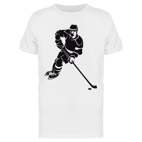 Hockey Player Skating Design T-Shirt Men -Image by Shutterstock, Male Medium